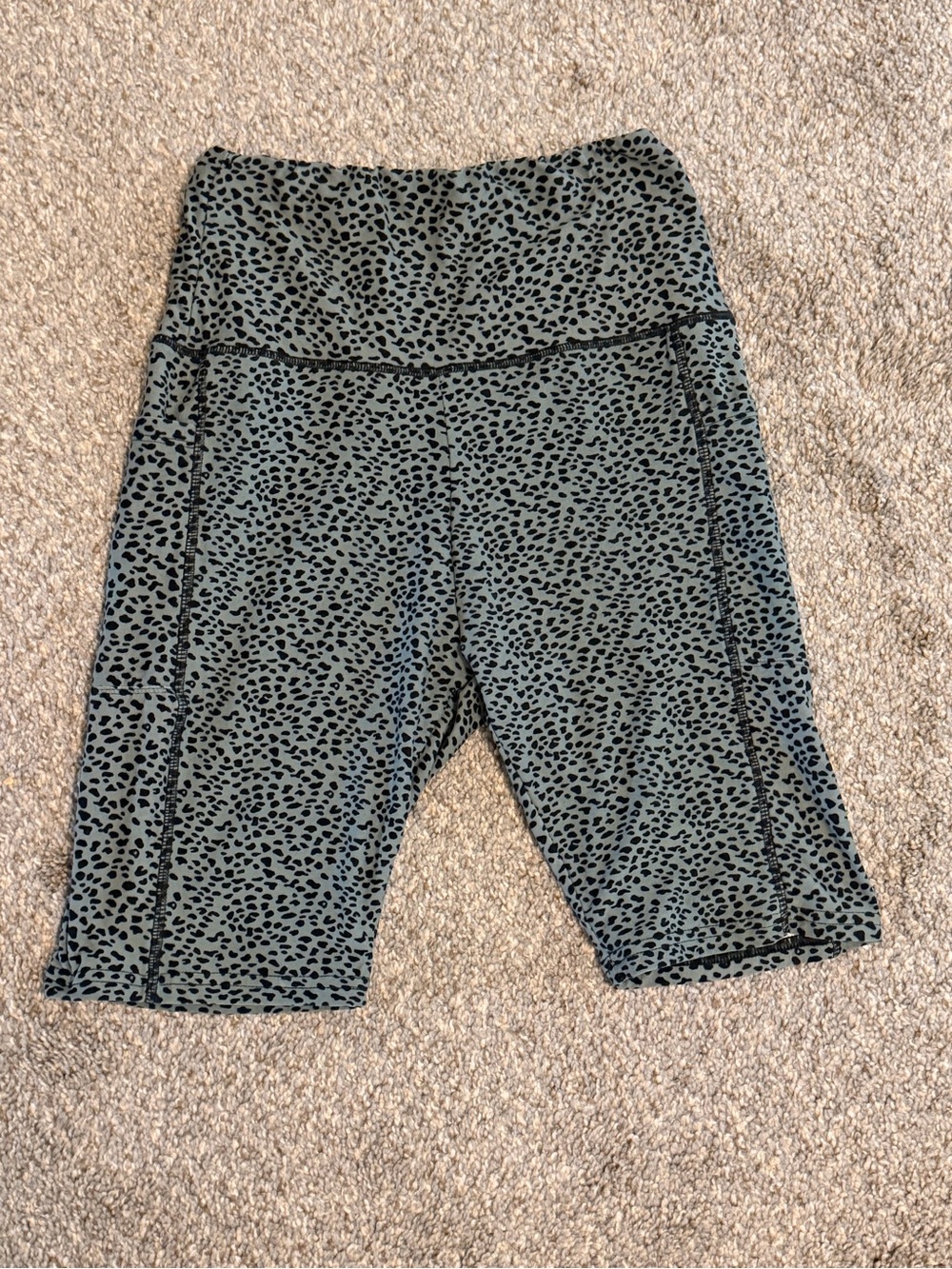 Women’s High-Waist Athletic Bike Shorts - Leopard